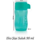 Tupperware Mini Eko Şişe 90 Ml Turkuaz İlaç Kuruyemiş Şişesi