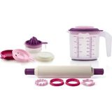 Tupperware Mutfak Yardımcıları 3'lü Set Mor (Merdane ve Kurabiye Kalıpları+Karıştırsakla+Mutfak Incisi)