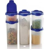 Tupperware Oval Set 5li Mavi Kapak