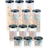 Tupperware Oval Yuvarlak Siyah 12 Li Set Esc - 12 Adet