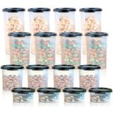 Tupperware Oval Yuvarlak Siyah 16 Lı Set Esc - 16 Adet