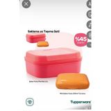 Tupperware Özel Kare 1 Lt Ve İstiridye 200 Ml Görseldeki Ürünler