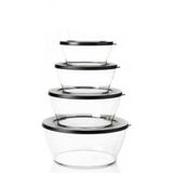 Tupperware Royal 4'lü Siyah 990-1.3-2.4-4 lt Saklama Kabı