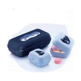 Tupperware Saklama Kabı Beslenme Cüzdanı Lacivert Mavi 3'lü Set - Açık Mavi