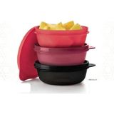 Tupperware Saklama Kapları Şeker Kaplar 300 ml 3 Adet - Kırmızı