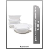 Tupperware Şeker 300 ml 4 Lü Buzdolabı Saklama Kabı Beyaz