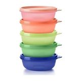 Tupperware Şeker 5 Renk 300 ml Buzdolabı Saklama ve Servis Kabı Seti Hafif ve Taşınabilir Özellikte - Çok Renkli