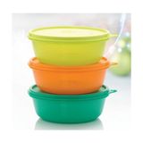 Tupperware Şeker Kaplar 600 ml Yeşil Turuncu Sarı Saklama Kabı