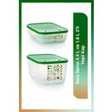Tupperware Sera Serisi 2'li Gıda Saklama Kabı Yeşil 4.4 Lt Ve 1.8 Lt