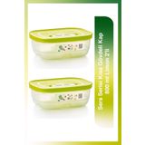 Tupperware Sera Serisi Kısa Gövdeli Buzdolabı Saklama Kabı Limon 2'li Set 800 ml