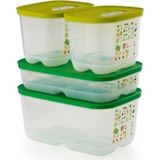 Tupperware Sera Set 4'lü Oval Maxi Saklama Kabı Dayanıklı Plastik Malzeme ile Taze Saklama İçin