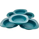 Tupperware Set (6) Allegra Tabak Derin 350 ml Petrol Turkuaz Mutfak Tabağı Çorba Tabağı Piknik Kamp