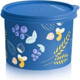 Tupperware Silindir Saklama Kabı 1.1 Lt Mavi Yuvarlak Kap - 1 Adet