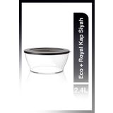 Tupperware Siyah Eco+ Royal 2400 ml Kap