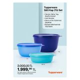 Tupperware S&S mucize şeker 3 lü saklama kabı 1.9 lt 1.4 lt 950 ml