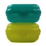 Tupperware to Go Mini-Twin açık turkuaz + sarı beden 1 beslenme kutusu