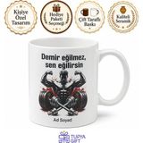 Tupya Gift Ağırlık Plakaları Arasında Kaybolan Vücut Geliştirmeci Kupası Hediye Bardak - Adet - Beyaz