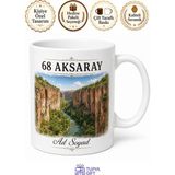 Tupya Gift Aksaray Plakalı Ihlara Vadisi Kanyon Manzaralı Hediye Çay Kupası Bardak - Adet - Beyaz