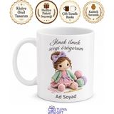 Tupya Gift Amigurumi Bebek Ören Kadınlara Ilmek Ilmek Sevgi Çay Kupası Hediye Bardak - Adet - Beyaz