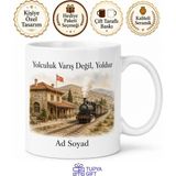 Tupya Gift Anadolu Istasyonu Temalı Kupa Bardak | Nostaljik Tren Istasyonu Hediye Kupa - Adet - Beyaz