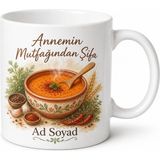 Tupya Gift Anne Mutfağı Tarhana Çorbası Şifa Kupası Özel Tasarım Hediye Kupa Bardak - Adet - Beyaz