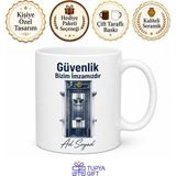 Tupya Gift Asansör Bakım Teknikeri Kabin Içi Güvenlik Halat Temalı Baskılı Kupa Bardak Hediye - Adet - Beyaz