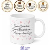Tupya Gift Aşerme Krizleri Gelen Hamile Eşime Tatlı Niyetine Romantik Kupa Bardak Hediye - Adet - Beyaz