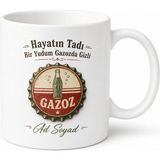 Tupya Gift Asitli Içecek Sevenlere Gazoz Kapağı Tasarımlı Nostaljik Kupa Bardak Hediye - Adet - Beyaz