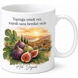 Tupya Gift Aydın Buharkent Incir Bahçeleri Ege'nin Bereketi Kahve Kupası Hediye Bardak - Adet - Beyaz