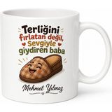 Tupya Gift Baba Terliği Temalı Komik Kupa Bardak Babalar Günü Hediyesi Esprili Baskılı - Adet - Beyaz