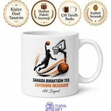Tupya Gift Basketbolcuya Hediye Kupa Pota Altı Ribaunt Üçlük Smaç Basketbol Turnuvası Bardak - Adet - Beyaz