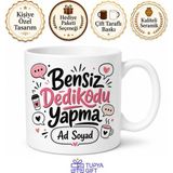Tupya Gift Bensiz Dedikodu Yapma Esprili En Yakın Arkadaş Hediye Kupa Bardak - Adet - Beyaz