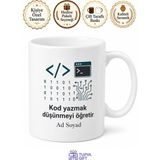 Tupya Gift Bilgisayar Mühendisi Hediyesi Yazılım Temalı Özel Tasarım Baskılı Porselen Kupa Bardak - Adet - Beyaz