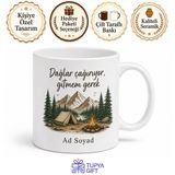 Tupya Gift Bolulu Kamp Severlere Özel Kupa Bardak Doğa Temalı Hediye