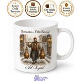 Tupya Gift Boza Sırasında Bekleyenlere Nostaljik Sokak Satıcısı Sesi Kupası Hediye Bardak - Adet - Beyaz