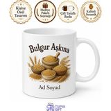 Tupya Gift Bulgur Kullananlara Özel Tasarım Kupa Bardak Iri Köftelik Esmer Çiğköfte Hediye - Adet - Beyaz