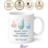 Tupya Gift Burun Tıkanıklığı Bebek Annesi Serum Fizyolojik Aspiratör Temalı Kupa Bardak Hediye - Adet - Beyaz