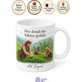 Tupya Gift Çay Toplama Temalı Rize Kupası Özel Baskılı Porselen Kupa Bardak Hediye - Adet - Beyaz