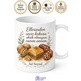 Tupya Gift Ceviz Tatlısı Yapan Anneye Cevizli Baklava Cevizli Sucuk Kupa Bardak Hediye