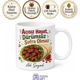 Tupya Gift Çiğ Köfte Dürüm Temalı Baskılı Kupa Bardak Komik Hediye Mug - Adet - Beyaz