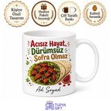 Tupya Gift Çiğ Köfte Dürüm Temalı Baskılı Kupa Bardak Komik Hediye Mug