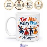 Tupya Gift Damat Halayı Çeken Arkadaşlara Ter Atan Düğün Eğlencesi Kupa Bardak Hediye - Adet - Beyaz