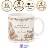 Tupya Gift Dantel Eldiven Nostaljik Hanım Ingiliz Çay Saati Aristokrat Ruhu Kupa Bardak Hediye - Adet - Beyaz