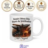 Tupya Gift Demirciye Hediye Kaynak Kıvılcımı Örs Demir Kesimi Ustalık Temalı Baskılı Porselen Kupa Bardak - Adet - Beyaz