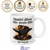 Tupya Gift Demirciye Özel Örs Kıvılcım Kaynak Gözlüğü Temalı Kupa Bardak Hediye - Adet - Beyaz