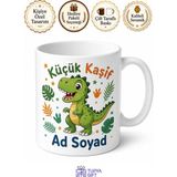 Tupya Gift Dinozorlu Isim Yazılı Erkek Çocuk Kupası Özel Baskılı Hediye Bardak - Adet - Beyaz