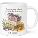 Tupya Gift Doğal Sabun Üretenlere Mis Kokulu Banyo Keyfi Çay ve Kahve Kupası Hediye - Adet - Beyaz