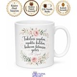 Tupya Gift Düğün Yapan Arkadaşa Yorgunluk Kahvesi Takı Sayma Saati Kupası Hediye - Adet - Beyaz
