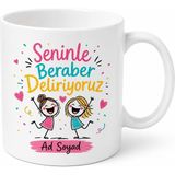 Tupya Gift En Yakın Arkadaşa Hediye Beraber Deliriyoruz Baskılı Kupa Bardak - Adet - Beyaz