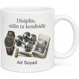 Tupya Gift Erkek Dergileri Fitness Programı Saat Modelleri Bakım Ritüeli Kupa Hediye - Adet - Beyaz